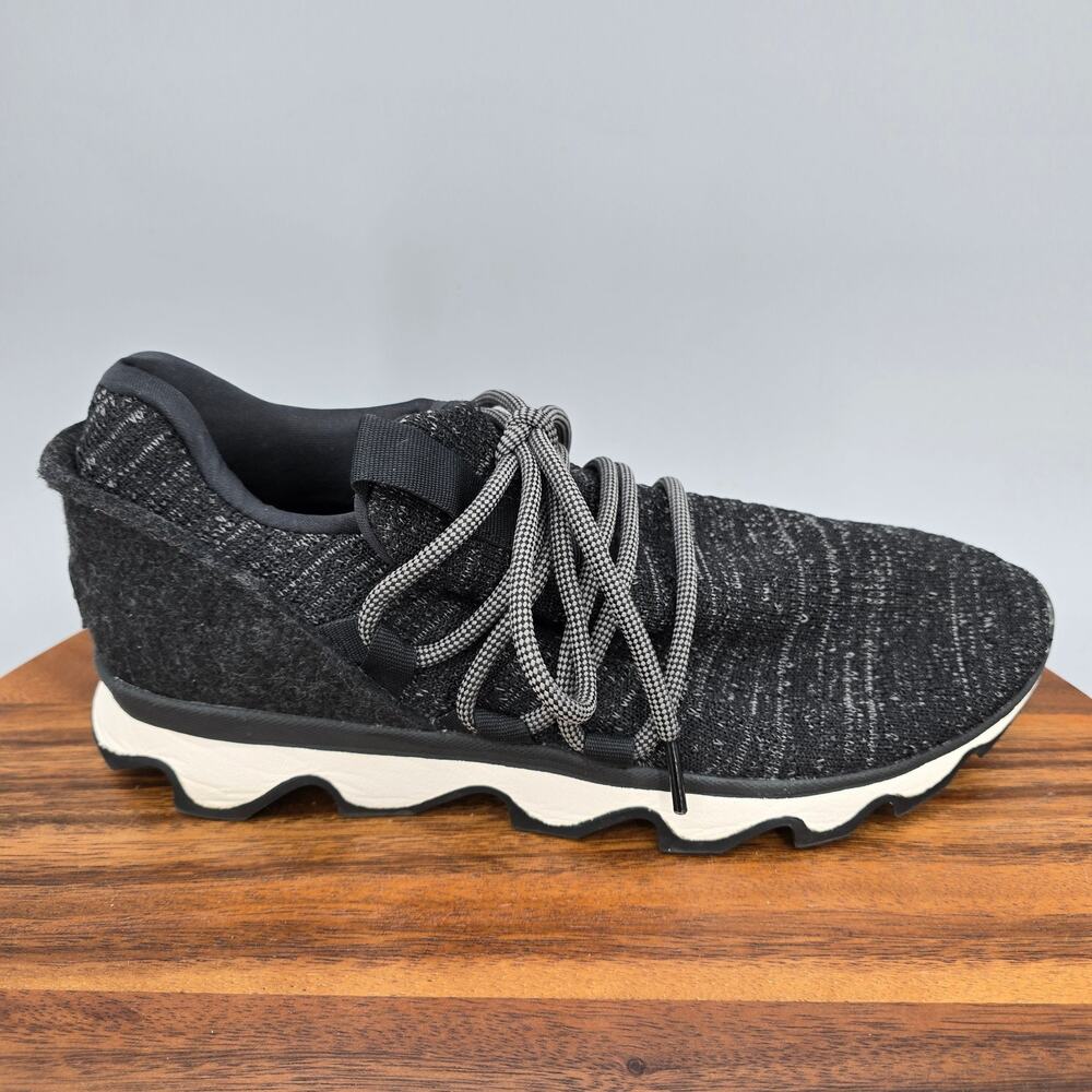 Sorel Kinetic Lace Shoes Women's 9 Heather Black Lace Up Athletic Sneakers